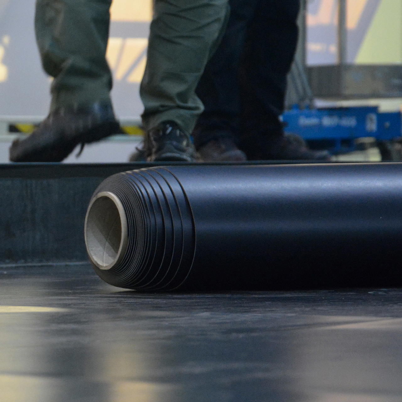 Tanzboden Meterware, schwarz, 2m breit - schwarz