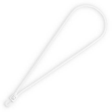 Spanngummi mit Haken - weiß Spannfix Gummispanner weiß, 24 cm - weiß - 24 cm