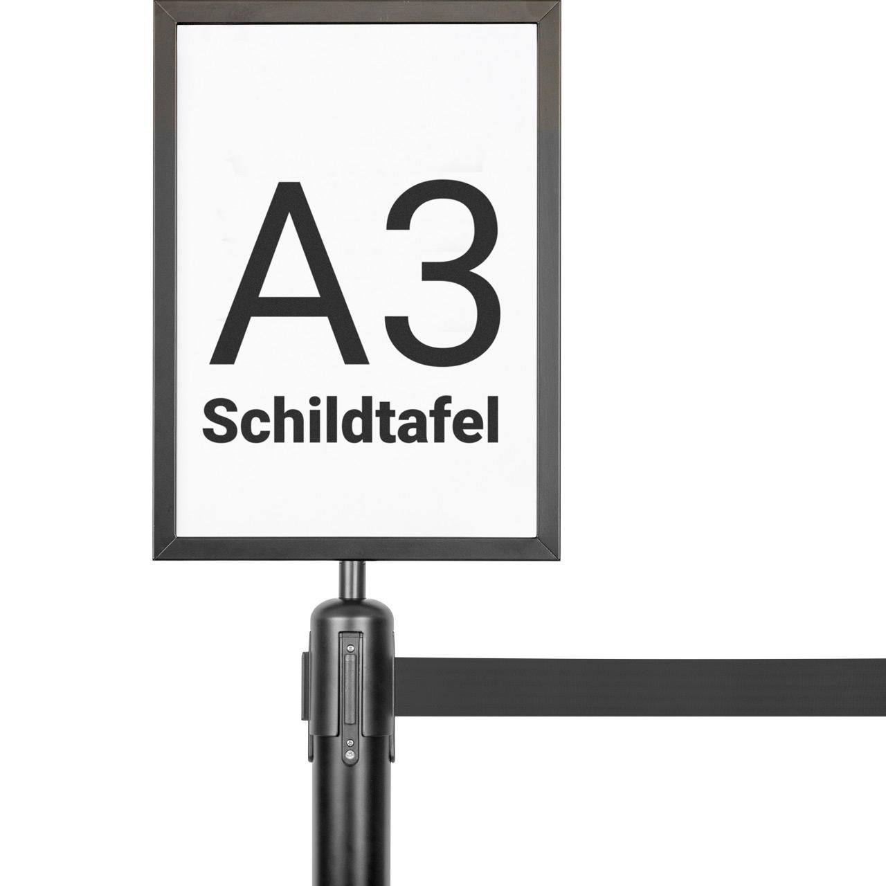 Schildtafel für Absperrständer GRIP - schwarz - A3