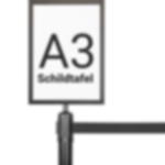 Schildtafel - schwarz Schildtafel für Absperrständer GRIP - schwarz - A3