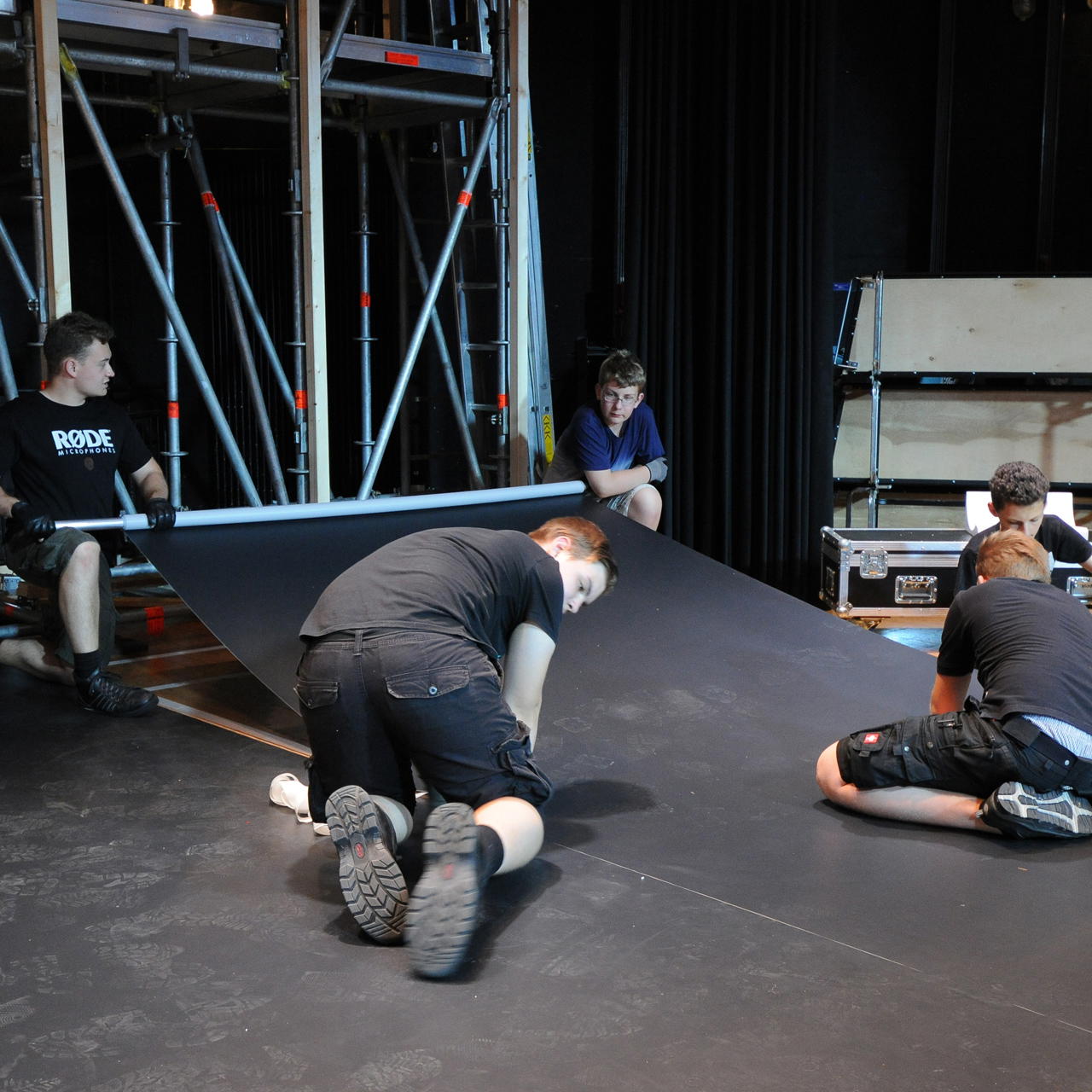 Marley Floor two-layer dance floor  - black-grey