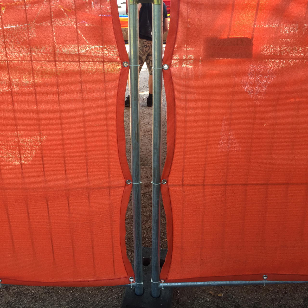 Bauzaun Sichtschutz B1 - weiß