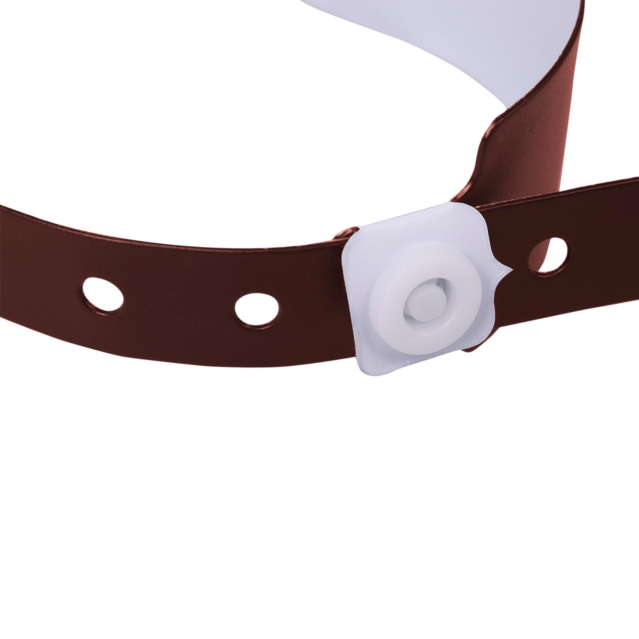 Printed vinyl admission wristbands (1c) - brown