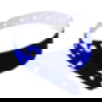 plastic admission wristbands - metallic blue Unprinted vinyl tape - metallic blue