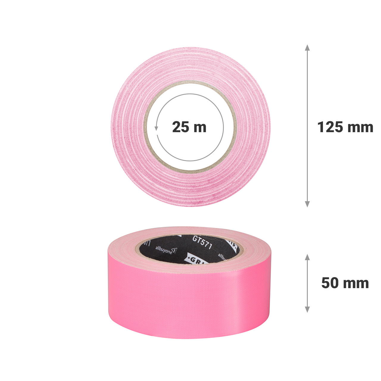 Gewebeklebeband farbig Grip Tape GT 571, rosa - rosa