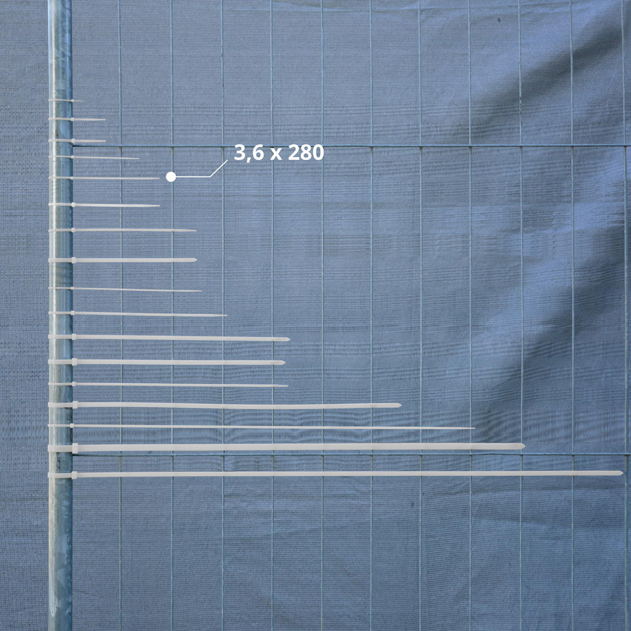 cable ties white - 3.6 mm x 280 mm