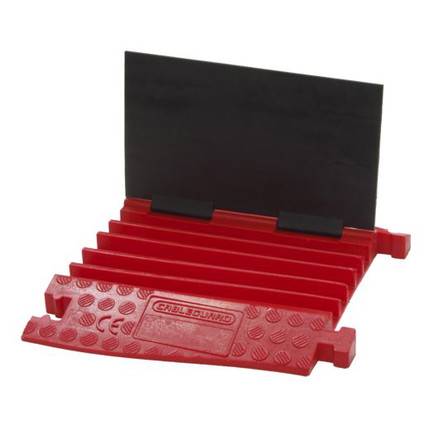 CableGuard RF5/BL5 Transition Adapter, red/black 5-channel Cable Protector Transition Adapter Red Floor 5 to Black Line 5 open view (Article No. 2011052)