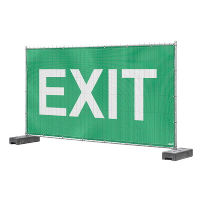 banner emergency exit banner emergency exit | EXIT lettering