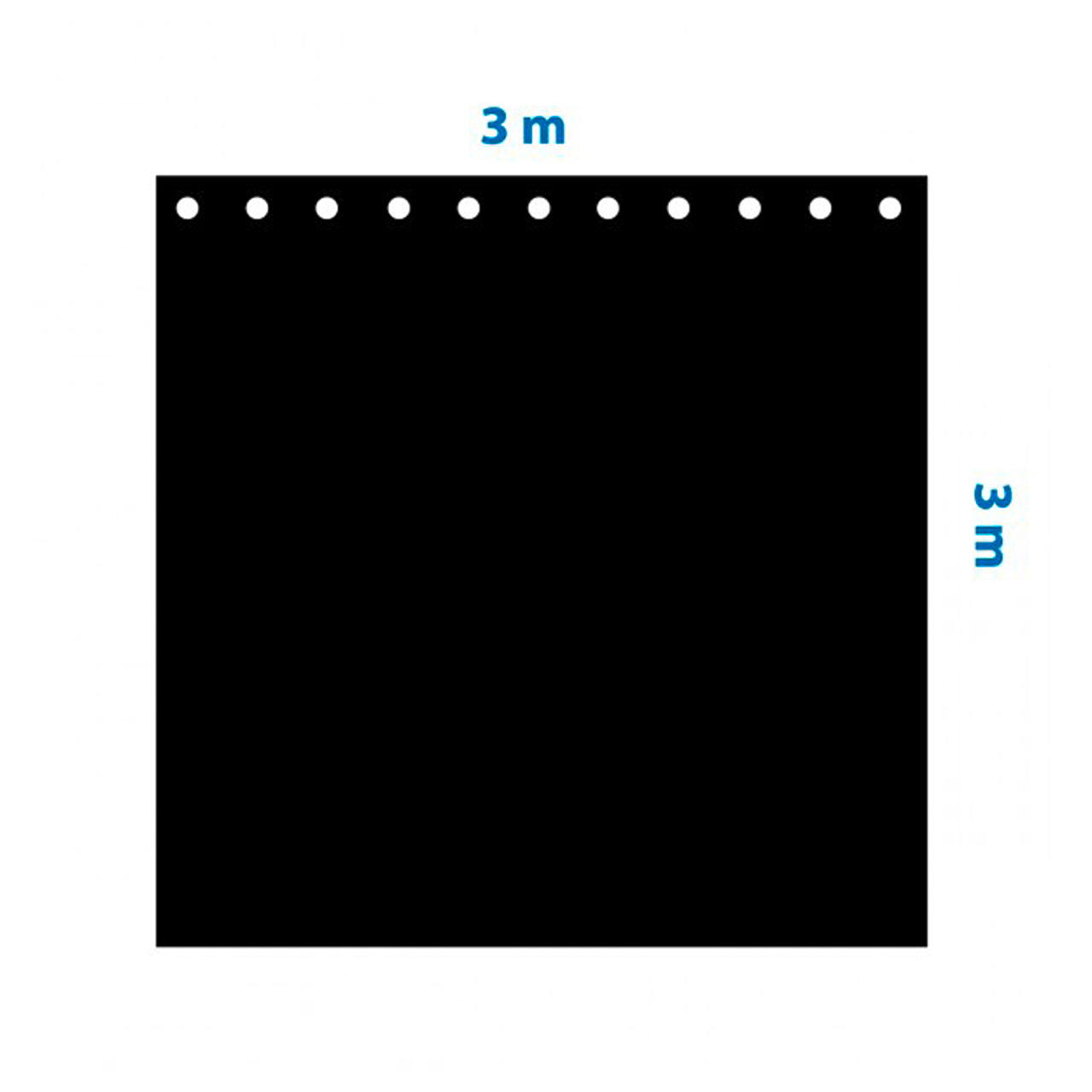 Molton Backdrop / Vorhang geöst 3 x 3 m - 3 m x 3 m