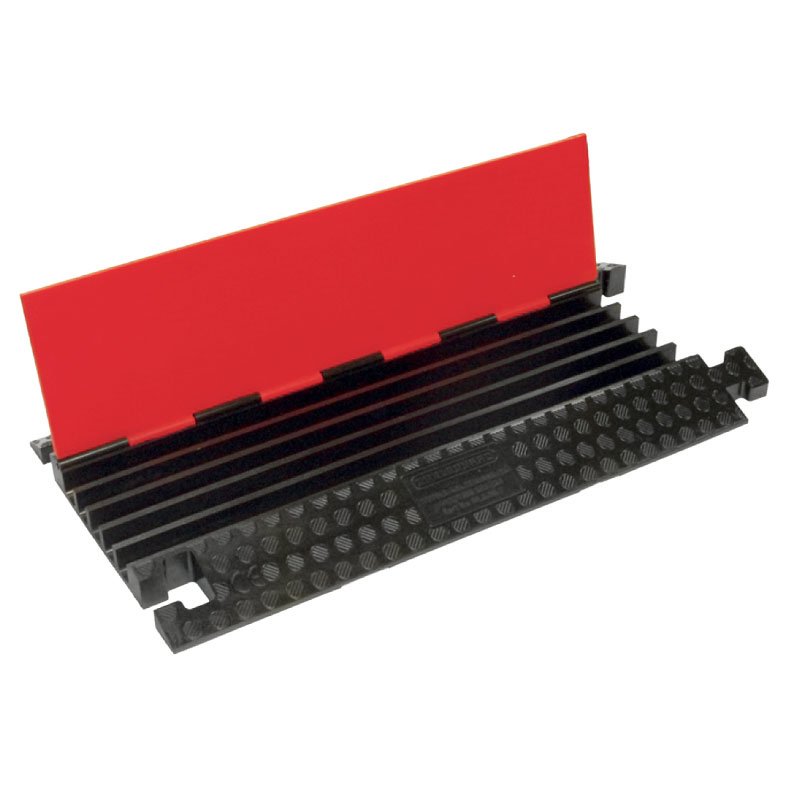 Cable Ramp Red Line 5-Channel T-connector with red lid product photo (Article No. 2011065)