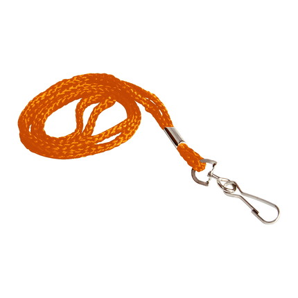Lanyard cord with simplex hook - orange