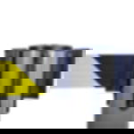 belt barrier posts - grey Plastic belt barrier posts - grey - black-yellow