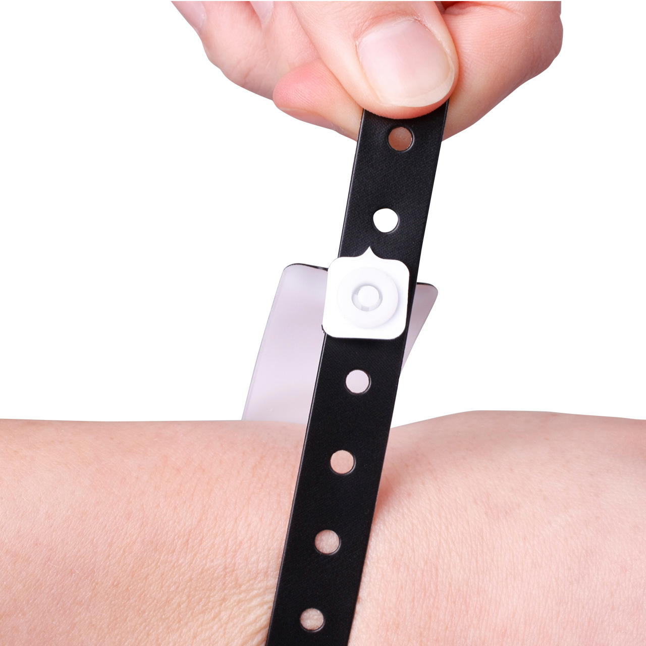 Printed vinyl admission wristbands (1c) - black