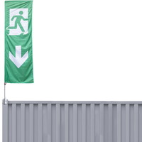 Containerfahne mit Piktogramm | Notausgang