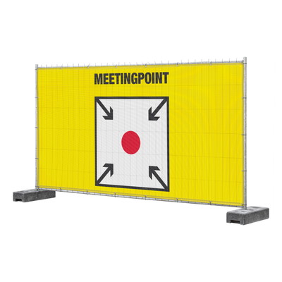 Bauzaunblende Meetingpoint Bauzaunblende Meetingpoint