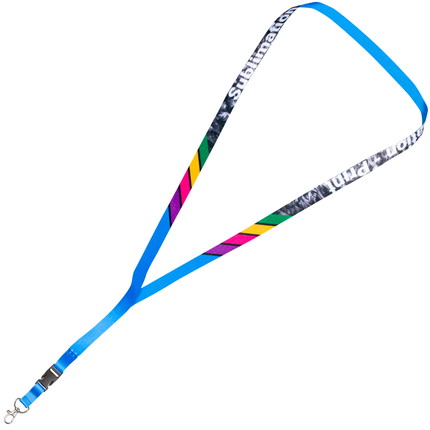 Printed lanyards, 2-sided - 10 mm - Carabiner Standard - without security seal - with clip