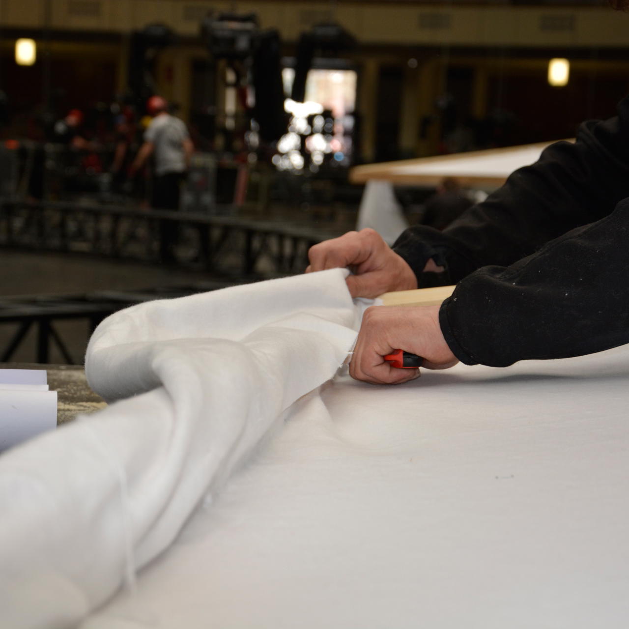 Stage molton B1 - roll 60 running metres - white