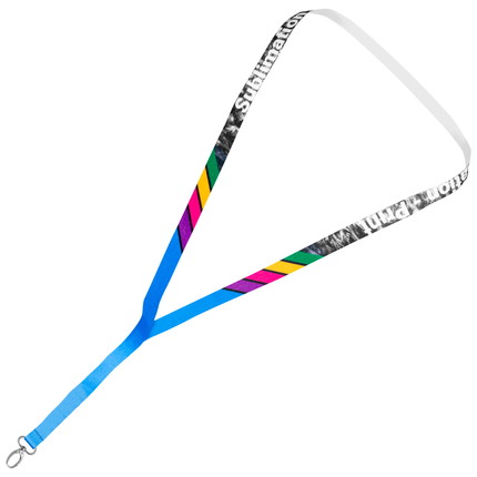 Printed lanyards, single-sided - 10 mm - Carabiner Oval - without security seal