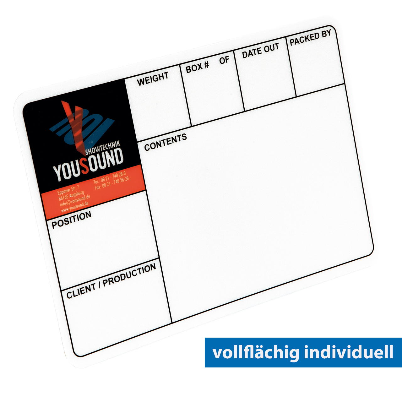 Case Aufkleber mit Aufdruck - 1-farbig