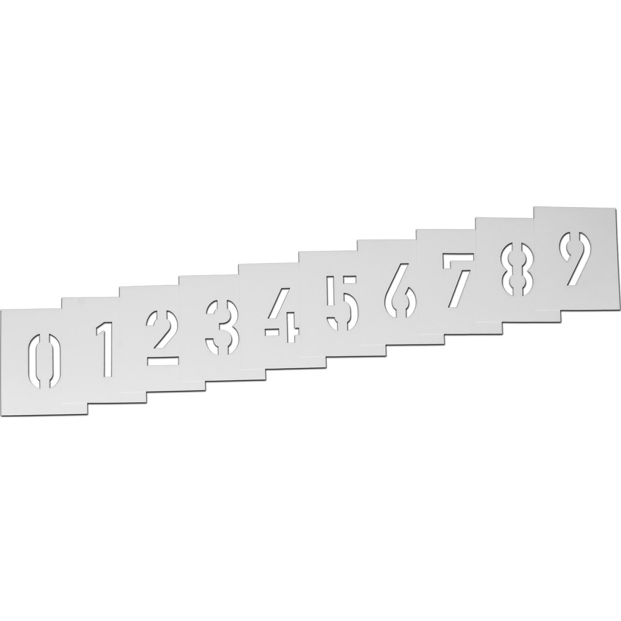Plastic number stencils - 200 mm