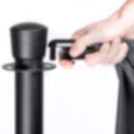 Banner Befestigungsstange - schwarz Banner Befestigungsstange für Kordelständer GRIP - schwarz