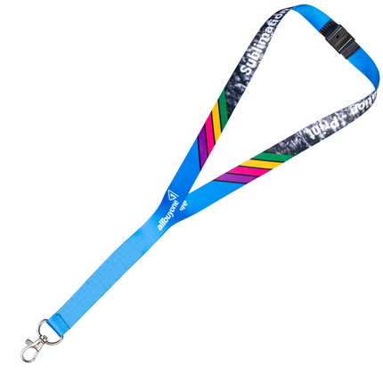 Lanyards bedruckt 2-seitig - 20 mm - Karabiner Standard - mit Sicherheitsverschluss - ohne Clip
