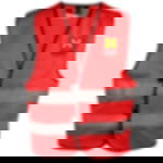 high-vis vest with imprint - 2-page Signal vest – printable - 2-page - 3-coloured - red