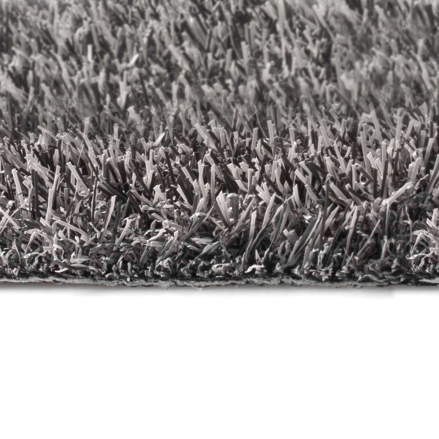 Kunstrasen farbig 2 x 25 m - 2 m - grau meliert