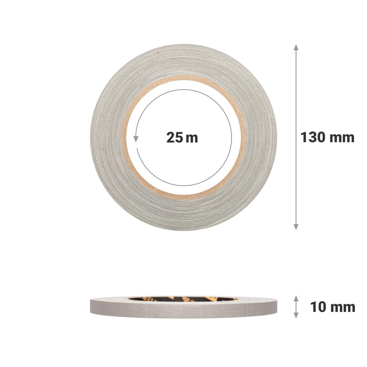 GT PRO cloth tape - 10 mm - grey