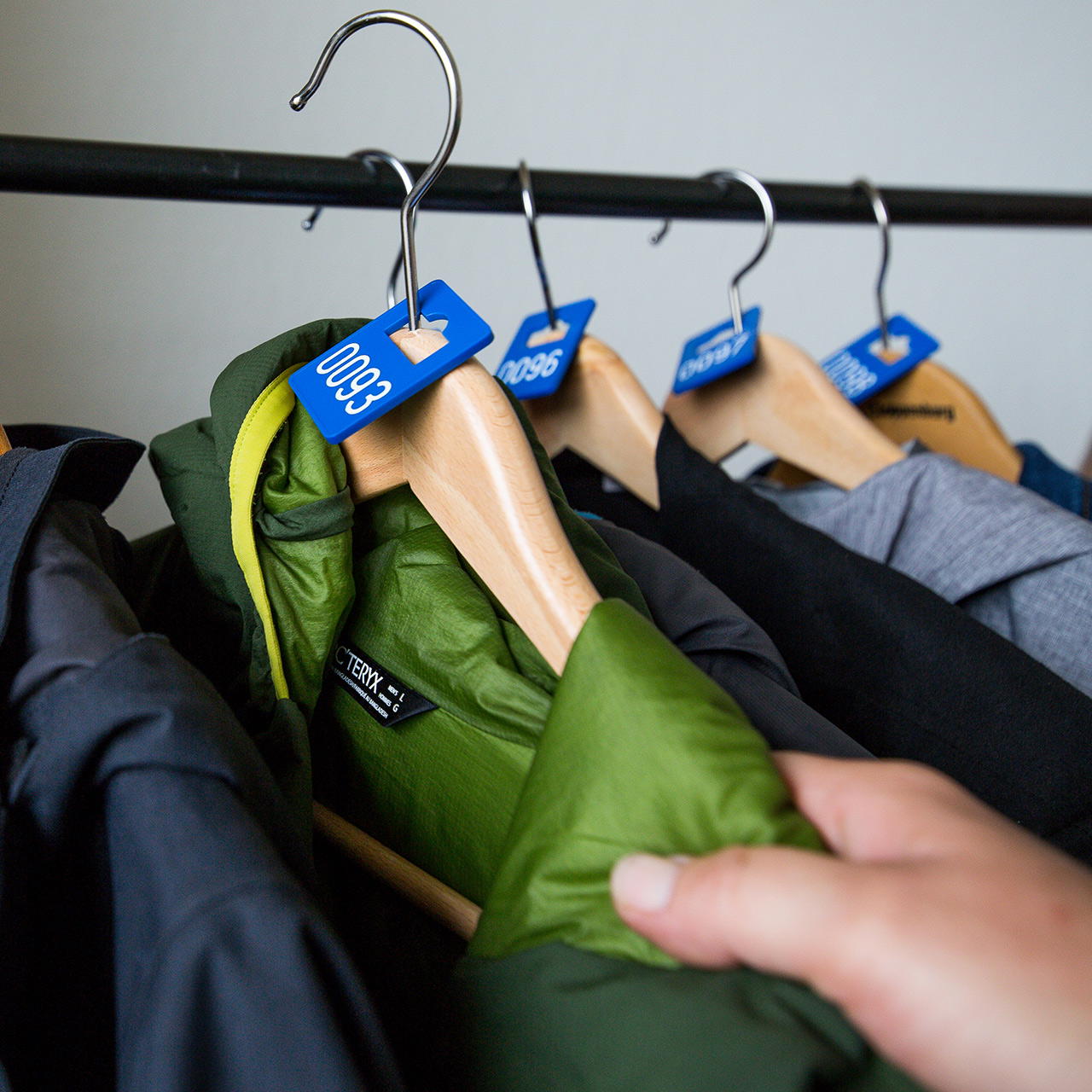 Garderobenmarken 1-500 - schwarz