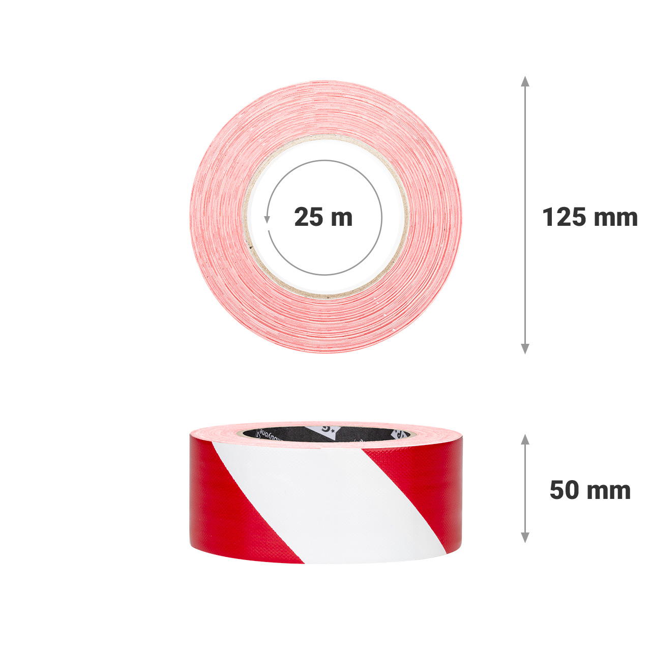 Warnband rot weiß GT 571– 25 m - rot-weiß