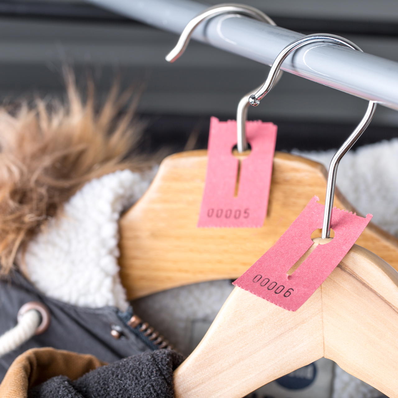 Garderobenmarken Rolle - grün