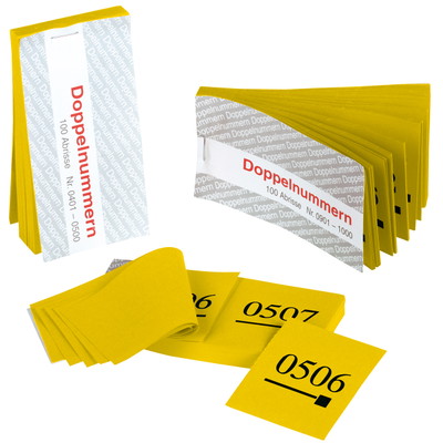 coatroom tokens 2-digits | yellow