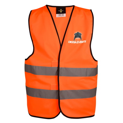Safety vest EN ISO 20471 – printable - 2-page - 4-coloured - orange