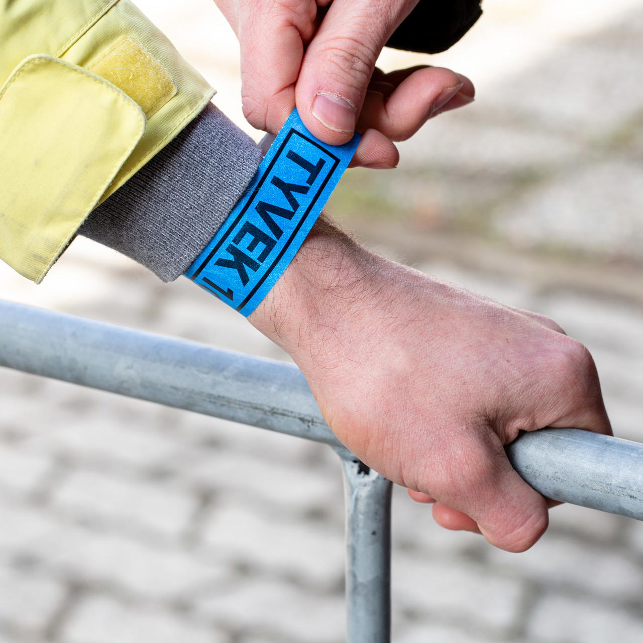 Tyvek Bänder bedruckt (1-farbig) 25 mm - blau