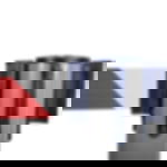 belt barrier posts - grey Plastic belt barrier posts - grey - red-white