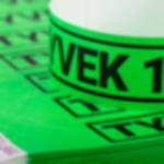 paper entry wristbands - neon green Printed single-colour 25 mm tyvek wristbands - neon green