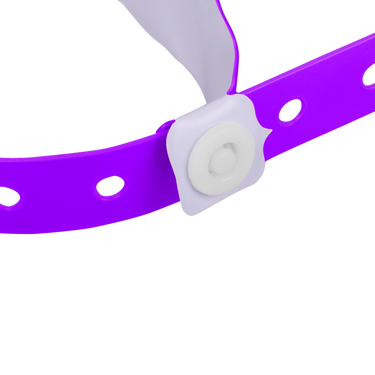 Printed vinyl admission wristbands (1c) - neonlila