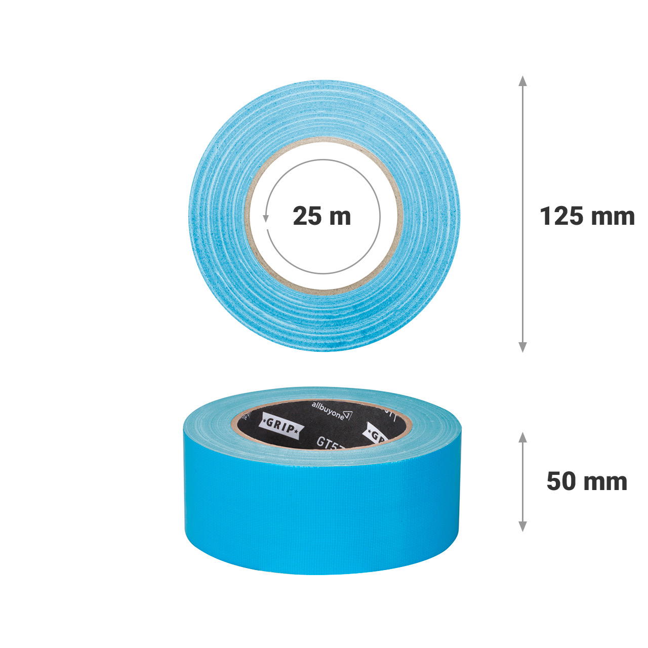 Gewebeklebeband farbig Grip Tape GT 571, blau - himmelblau