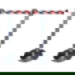 belt posts - red-white Premium belt posts – stainless steel - red-white