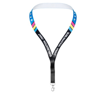custom lanyards - 20 mm Printed lanyards, single-sided - 20 mm - Carabiner Standard - without security seal - without clip