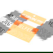 Laminated backstage pass – medium (DIN A7) - without numbering - 1-page - with round hole