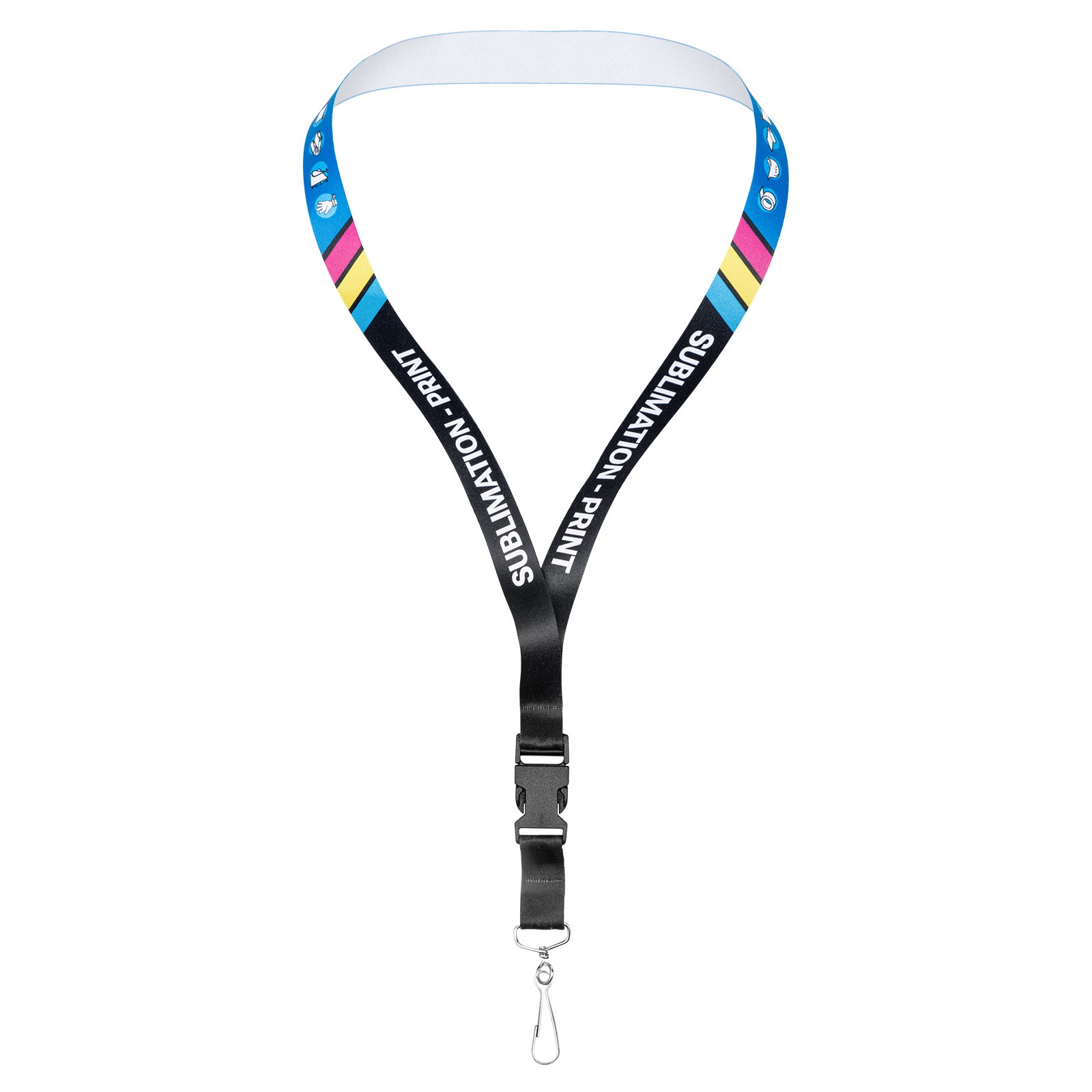 Lanyards bedruckt 1-seitig - 15 mm - Kartenhalter - ohne Sicherheitsverschluss - ohne Clip
