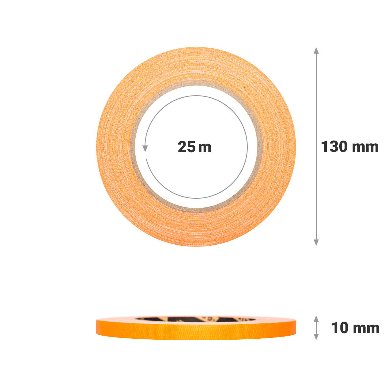 GT PRO cloth tape - 10 mm - neon orange