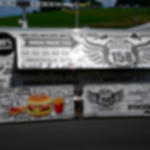 Absperrgitter Banner - 195 cm x 70 cm Gitterbanner Plane B1 - 195 cm x 70 cm