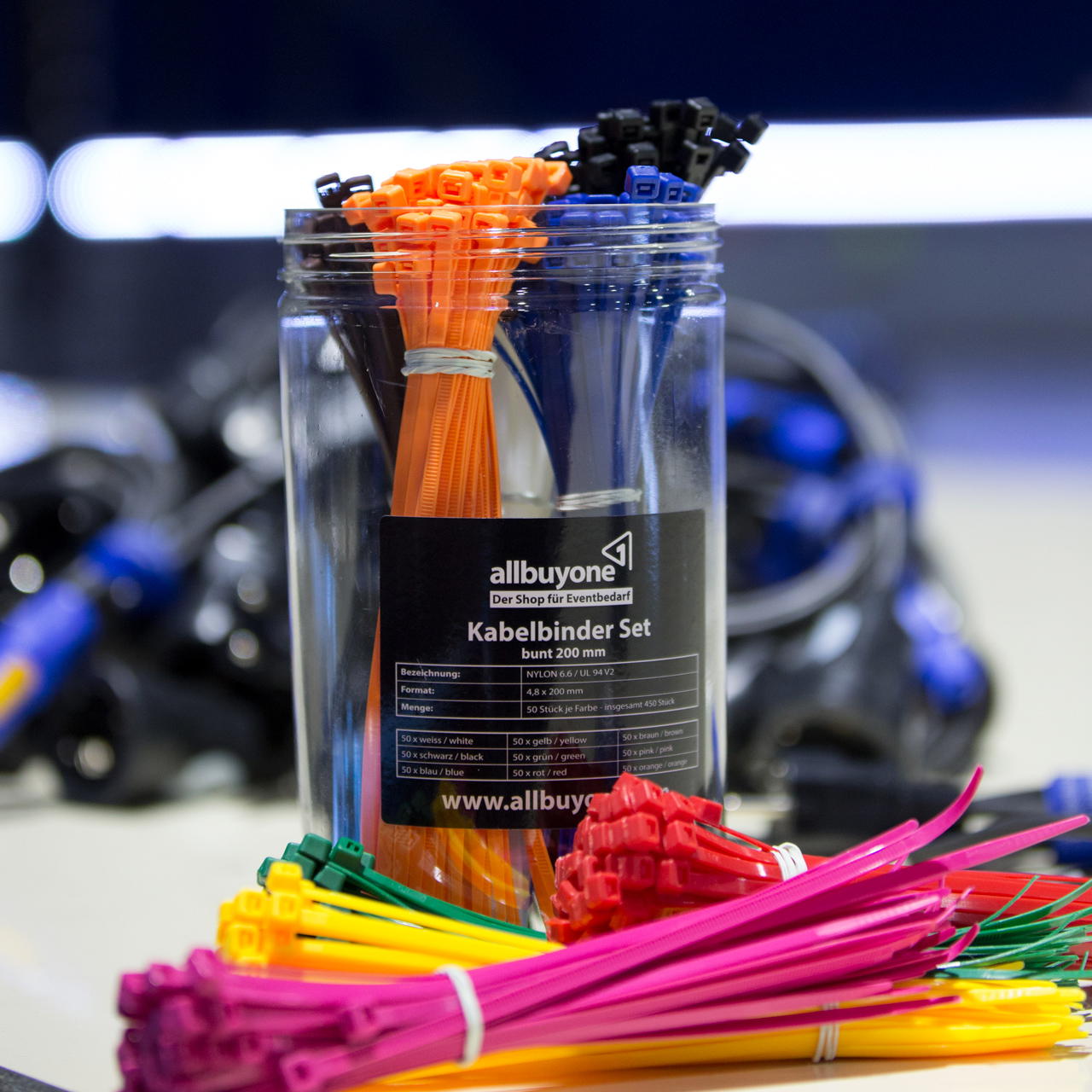 Kabelbinder Set 4,8 x 200 mm