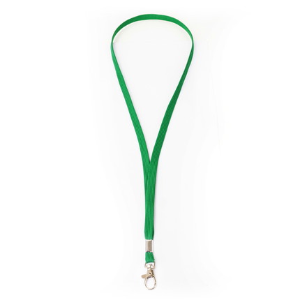 lanyard with carabiner - green Lanyard tube with carabiner clip - green
