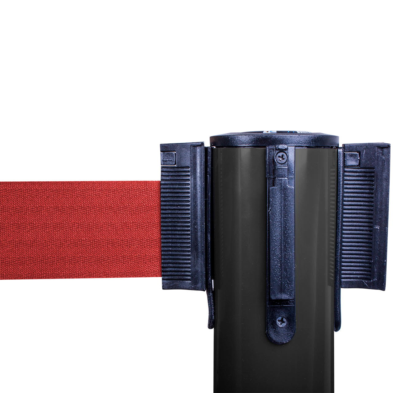 Plastic belt barrier posts - black - red