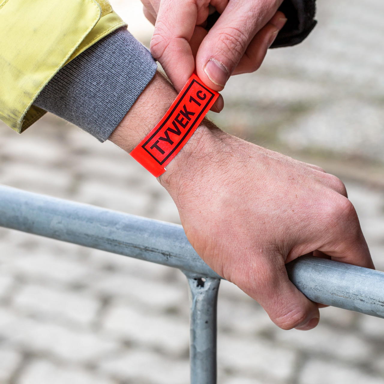 Tyvek Bänder 1-farbig bedrucken lassen – 19 mm, rot - rot