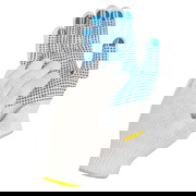 knitted gloves white - L